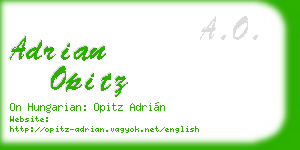 adrian opitz business card
